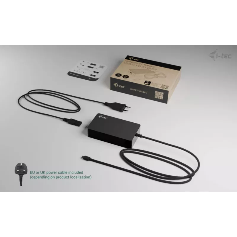 i-tec Universal-Ladegerät USB-C PD 3.1 140 W, Innenbereich, Wechselstrom, 28 V, 5 A, Schwarz
