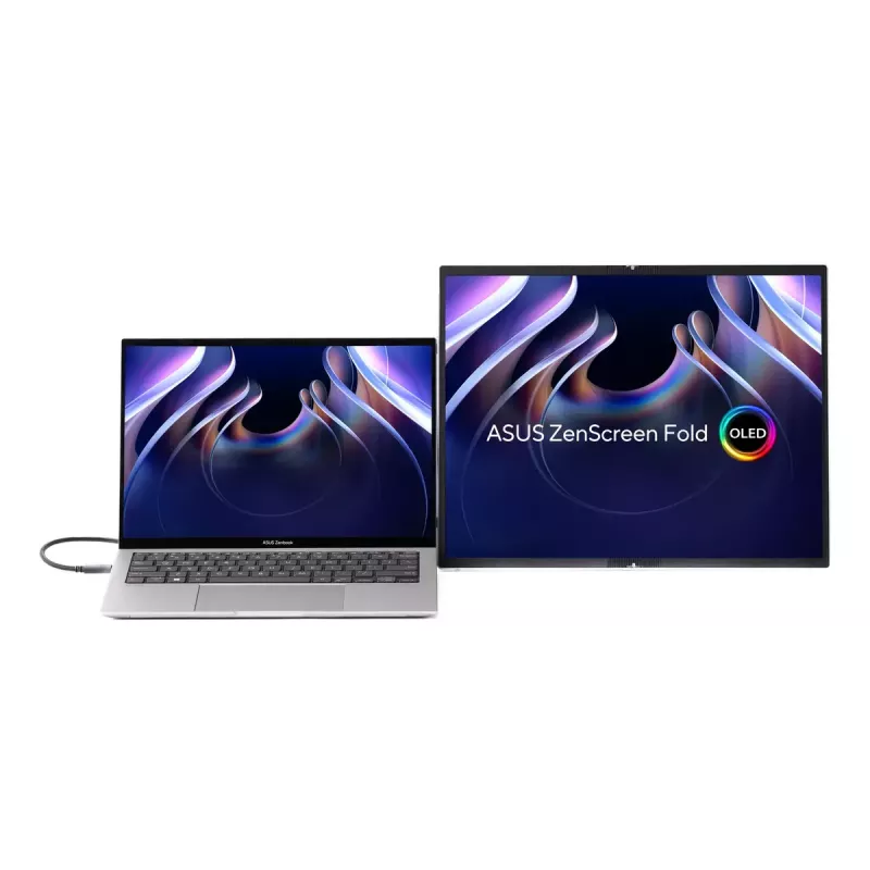 ASUS ZenScreen Fold OLED MQ17QH Computerbildschirm 43,9 cm (17,3 Zoll) 2560 x 1920 Pixel Quad HD Silber