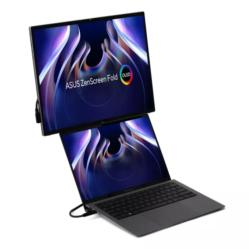 ASUS ZenScreen Fold OLED MQ17QH Computerbildschirm 43,9 cm (17,3 Zoll) 2560 x 1920 Pixel Quad HD Silber