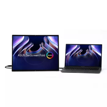 ASUS ZenScreen Fold OLED MQ17QH Computerbildschirm 43,9 cm (17,3 Zoll) 2560 x 1920 Pixel Quad HD Silber