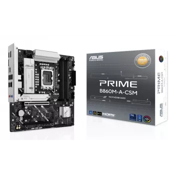 Motherboard ASUS PRIME B860M-A-CSM — Intel B860, LGA 1851, micro ATX, DDR5, 4 DIMM, 256 GB, 2,5 Gb Ethernet, 4x SATA III, M.2, 1x PCIe x16