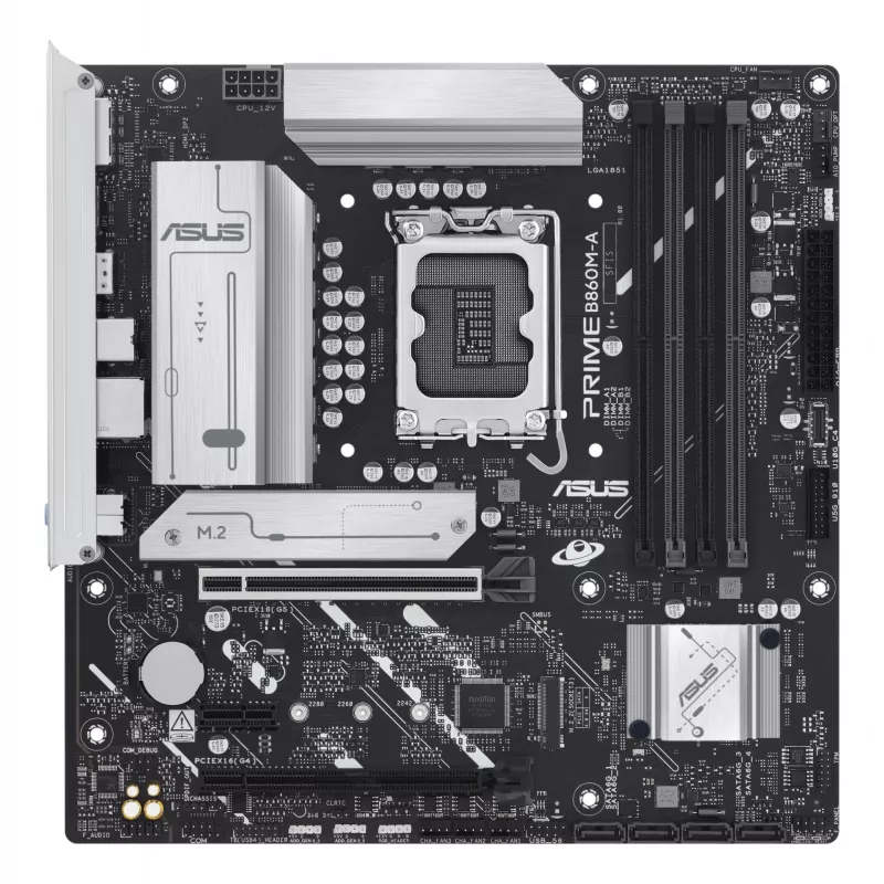 Motherboard ASUS PRIME B860M-A-CSM — Intel B860, LGA 1851, micro ATX, DDR5, 4 DIMM, 256 GB, 2,5 Gb Ethernet, 4x SATA III, M.2, 1x PCIe x16