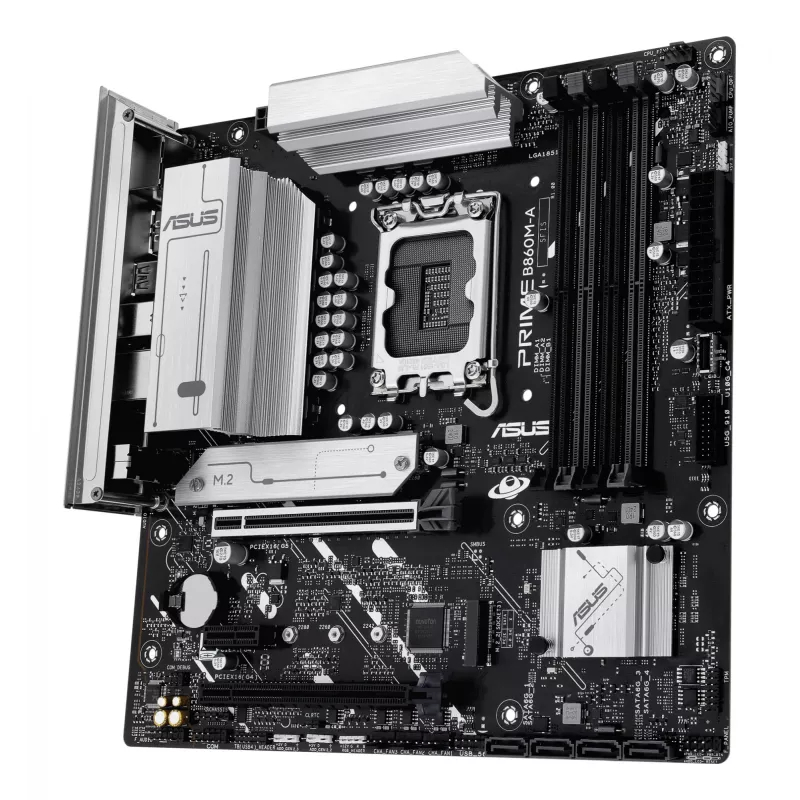Motherboard ASUS PRIME B860M-A-CSM — Intel B860, LGA 1851, micro ATX, DDR5, 4 DIMM, 256 GB, 2,5 Gb Ethernet, 4x SATA III, M.2, 1x PCIe x16