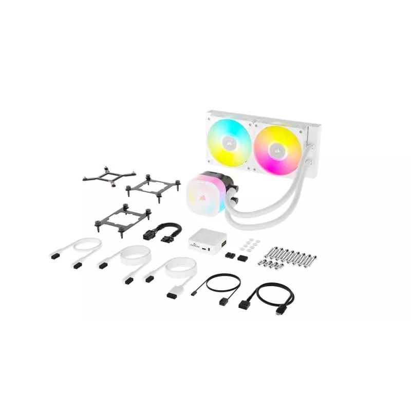 CORSAIR CPU-Kühler - Icue Link Titan 240 Rx RGB Aio Flüssigkeitskühler - Weiß