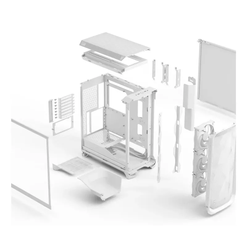 FRACTAL DESIGN Meshify 3 White Tg Clear Tint