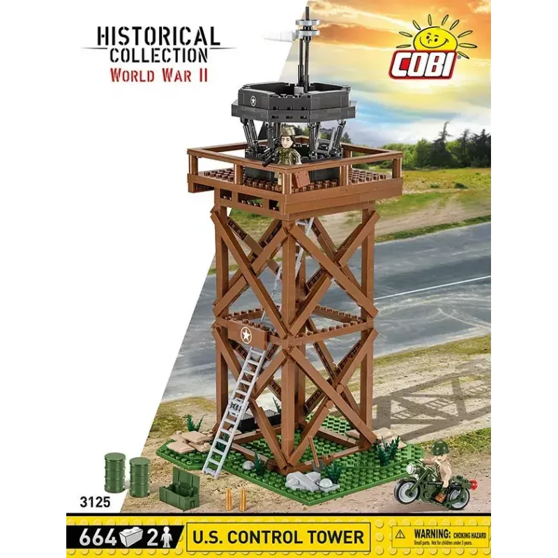 Konstruktionsspielset Cobi Blocks Kontrollturm 664 Teile Modell COBI-3125