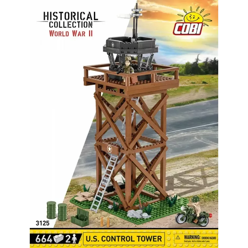 Konstruktionsspielset Cobi Blocks Kontrollturm 664 Teile Modell COBI-3125