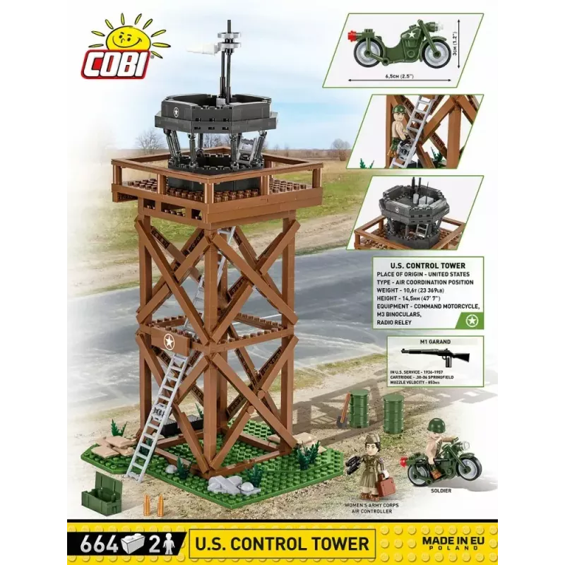 Konstruktionsspielset Cobi Blocks Kontrollturm 664 Teile Modell COBI-3125