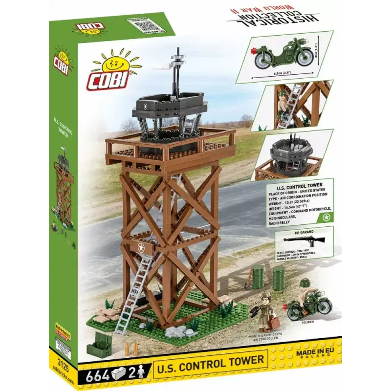 Konstruktionsspielset Cobi Blocks Kontrollturm 664 Teile Modell COBI-3125