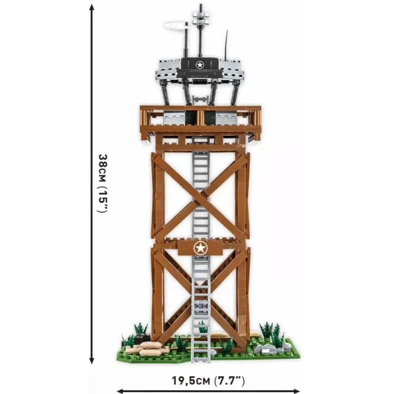 Konstruktionsspielset Cobi Blocks Kontrollturm 664 Teile Modell COBI-3125
