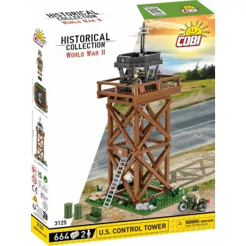 Konstruktionsspielset Cobi Blocks Kontrollturm 664 Teile Modell COBI-3125
