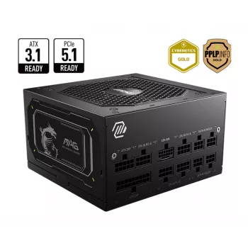 MSI MAG A850GL PCIE5 II power supply unit 850 W 20+4 pin ATX ATX Schwarz