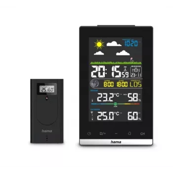 Hama 00222239 digitale Wetterstation schwarz, Batteriebetrieb