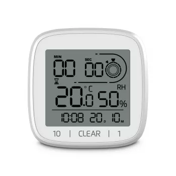 Digitaluhr Hama 00185893 Quadratisch Weiß Wand/Tisch Batterie AAA