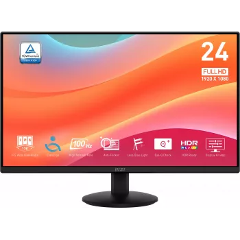 MSI Pro MP242L Computermonitor 60,5 cm (23,8 Zoll) 1920 x 1080 Pixel Full HD LCD Schwarz