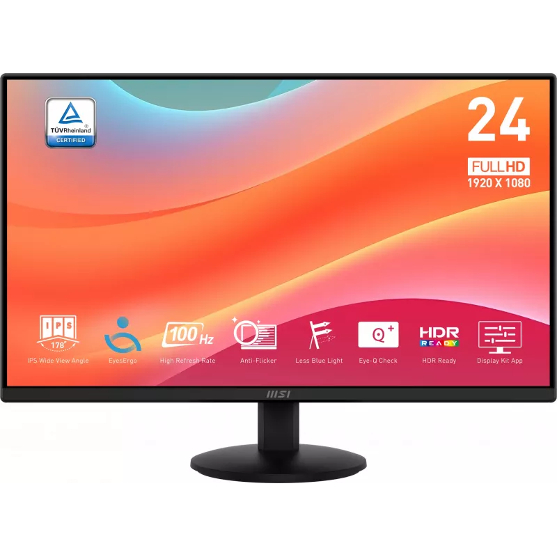 MSI Pro MP242L Computermonitor 60,5 cm (23,8 Zoll) 1920 x 1080 Pixel Full HD LCD Schwarz