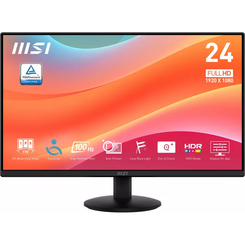 MSI Pro MP242L Computermonitor 60,5 cm (23,8 Zoll) 1920 x 1080 Pixel Full HD LCD Schwarz