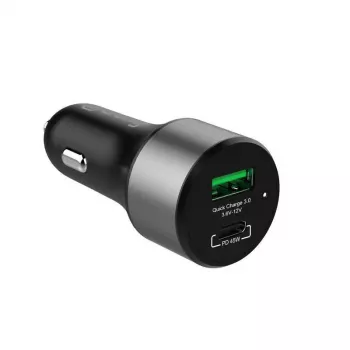 Auto-Ladegerät Crong CRG-PWRC-USBC63-BLK Schnellladung Smartphone Smartwatch