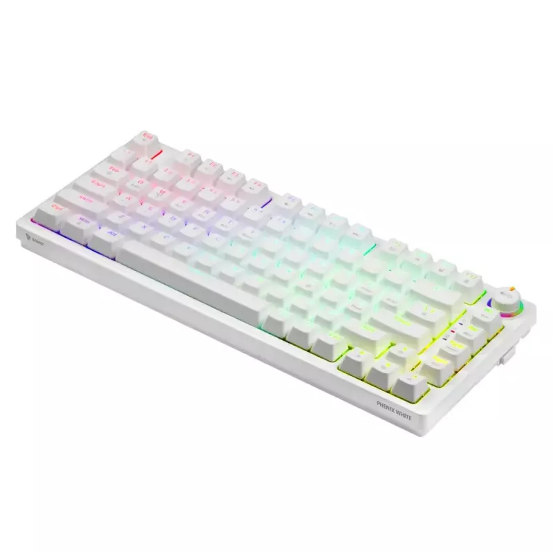Gaming-Tastatur Savio Phenix WHITE GAT Gelb USB Bluetooth QWERTY