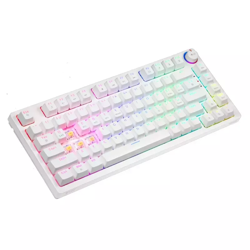 Gaming-Tastatur Savio Phenix WHITE GAT Gelb USB Bluetooth QWERTY