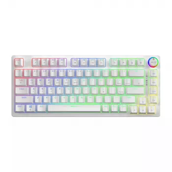 Gaming-Tastatur Savio Phenix WHITE GAT Gelb USB Bluetooth QWERTY