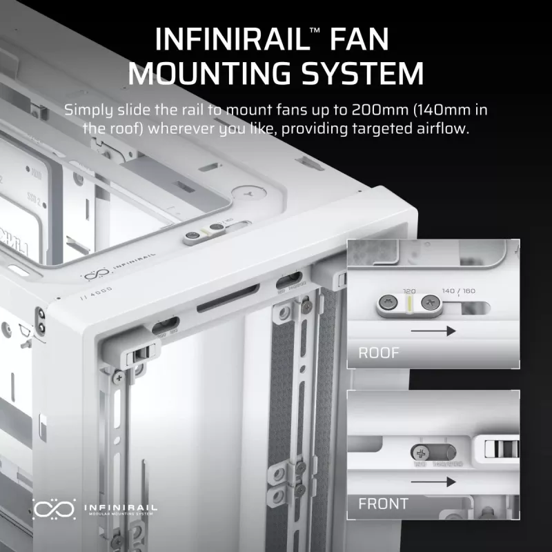 CORSAIR Mid-tower - Geh Midi Frame 4000d Weiß
