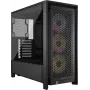 PC-Gehäuse CORSAIR FRAME 4000D RS ARGB Midi Tower Schwarz — ATX/Micro-ATX/Mini-ITX, gehärtetes Glas, ARGB-Lüfter, bis zu 370 mm GPU