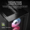 PC-Gehäuse CORSAIR FRAME 4000D RS ARGB Midi Tower Schwarz — ATX/Micro-ATX/Mini-ITX, gehärtetes Glas, ARGB-Lüfter, bis zu 370 mm GPU