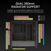 PC-Gehäuse CORSAIR FRAME 4000D RS ARGB Midi Tower Schwarz — ATX/Micro-ATX/Mini-ITX, gehärtetes Glas, ARGB-Lüfter, bis zu 370 mm GPU