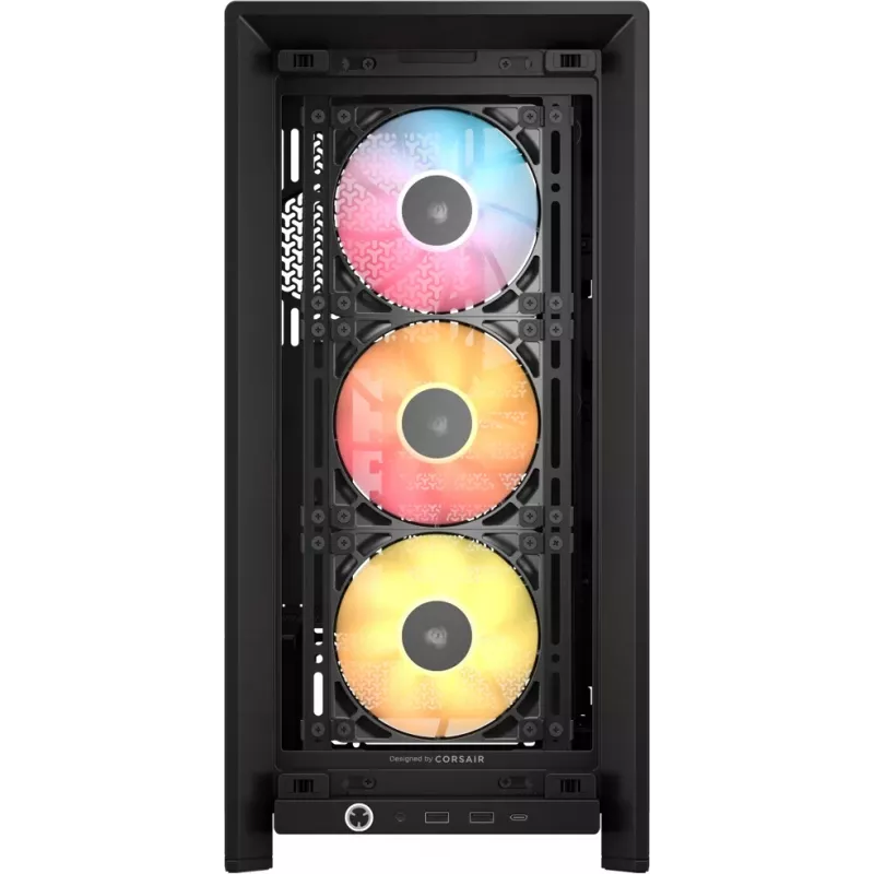 PC-Gehäuse CORSAIR FRAME 4000D RS ARGB Midi Tower Schwarz — ATX/Micro-ATX/Mini-ITX, gehärtetes Glas, ARGB-Lüfter, bis zu 370 mm GPU