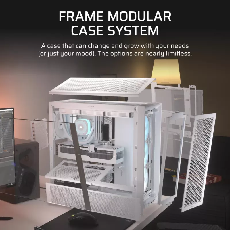 CORSAIR Mid-tower - Geh Midi Frame 4000d Rs ArGB Weiß