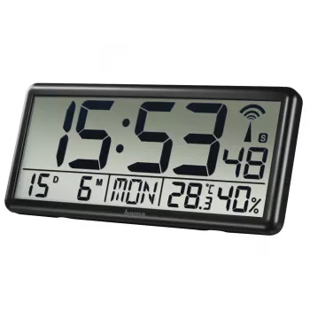 Hama Jumbo Digitaluhr Rechteck Schwarz