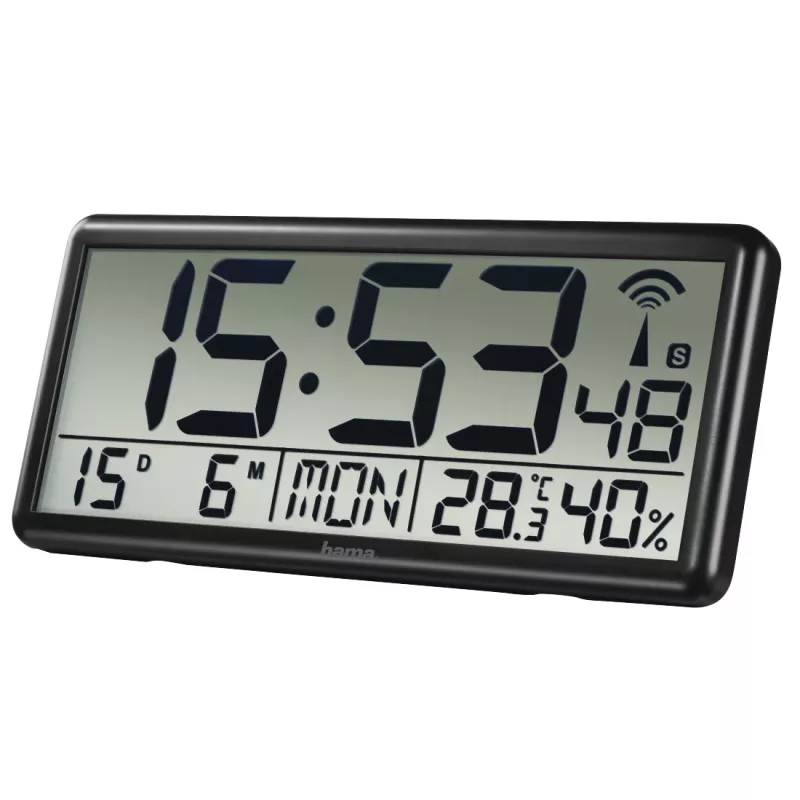 Hama Jumbo Digitaluhr Rechteck Schwarz