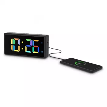 Hama Ibiza digitaler Wecker, Schwarz, Grau