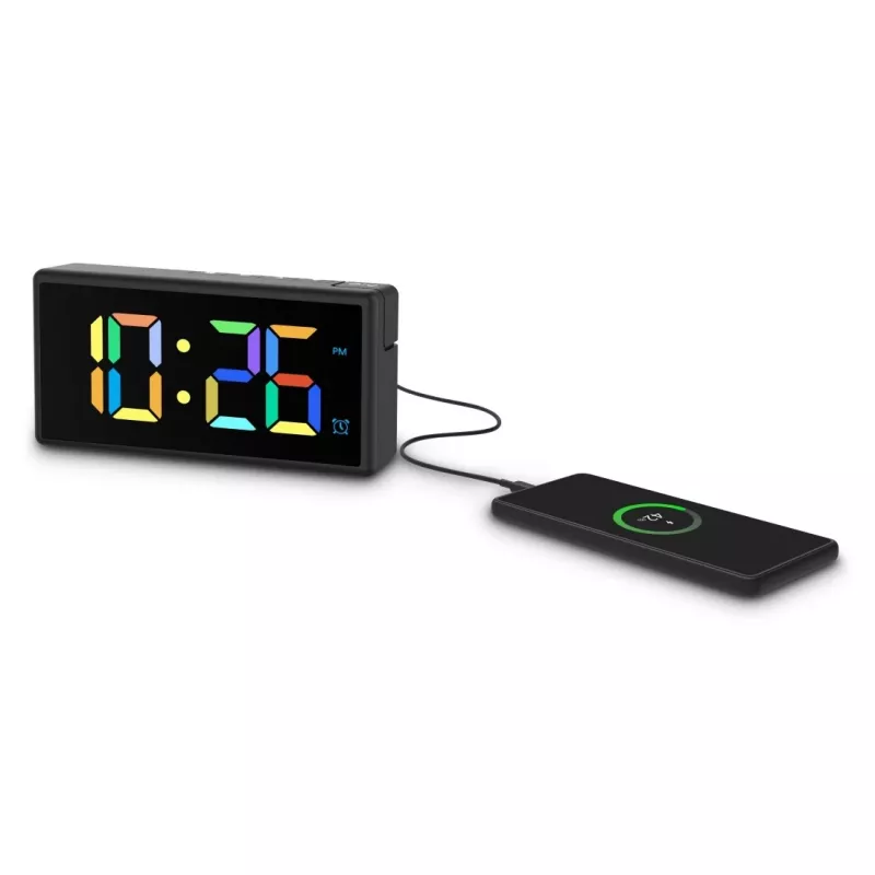Hama Ibiza digitaler Wecker, Schwarz, Grau