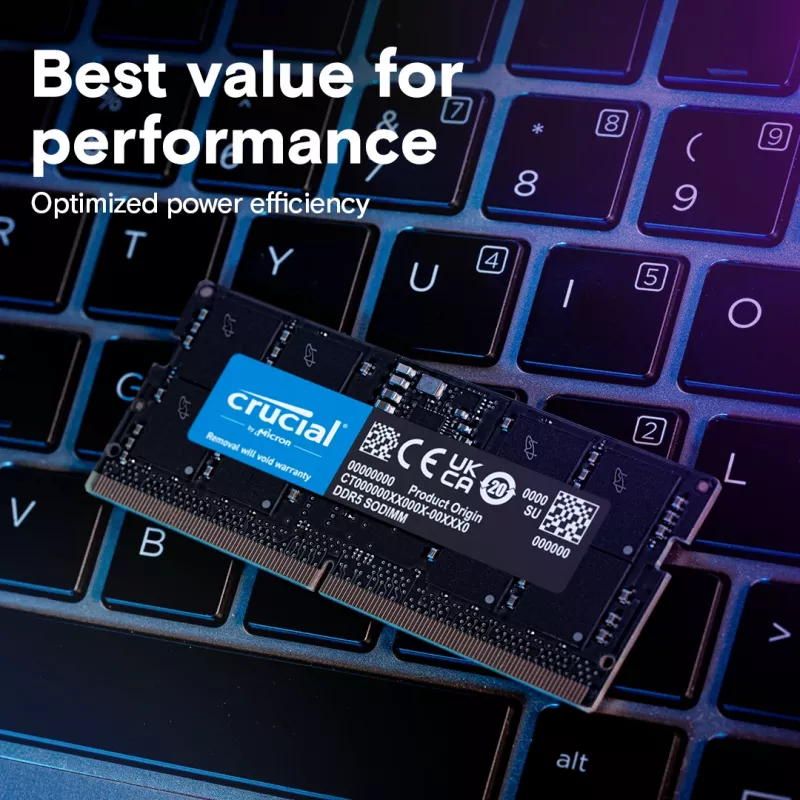 MICRON / CRUCIAL Notebook-Speicher – Crucial DDR5-5600 SODIMM – 128GB Kit (64GBx2)