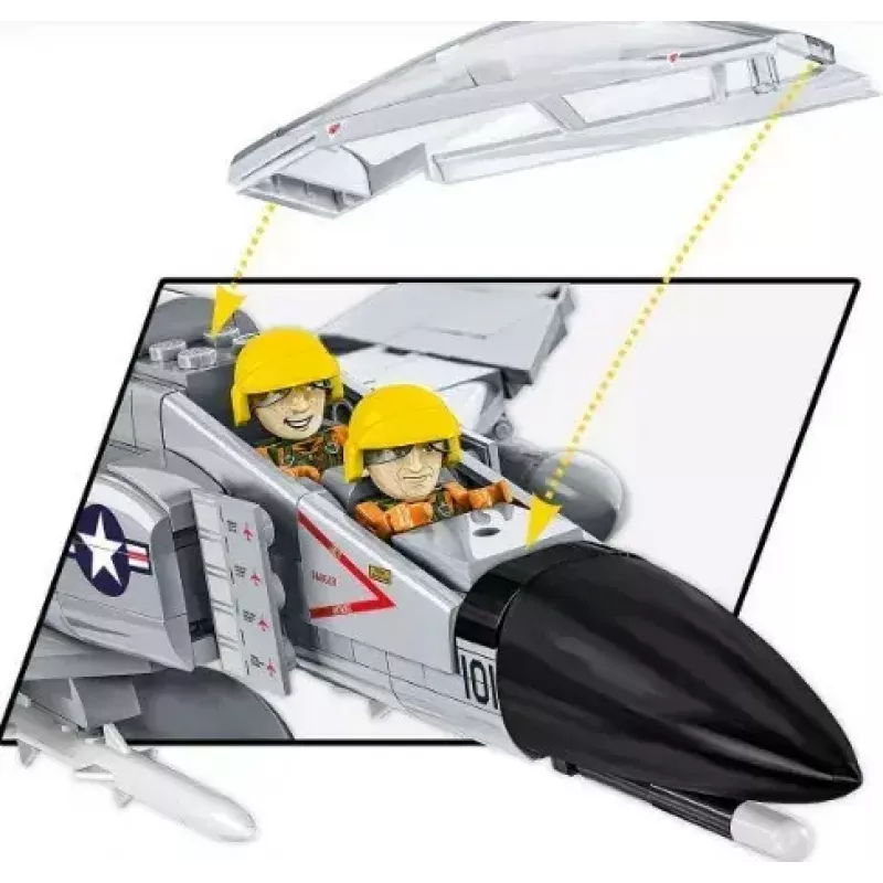 Cobi Blocks Armed Force F-4 Phantom II Modell, 703-teiliger Konstruktionsbausatz