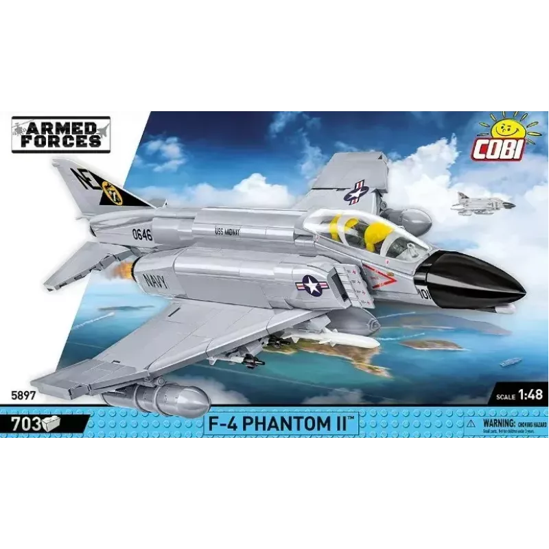 Cobi Blocks Armed Force F-4 Phantom II Modell, 703-teiliger Konstruktionsbausatz