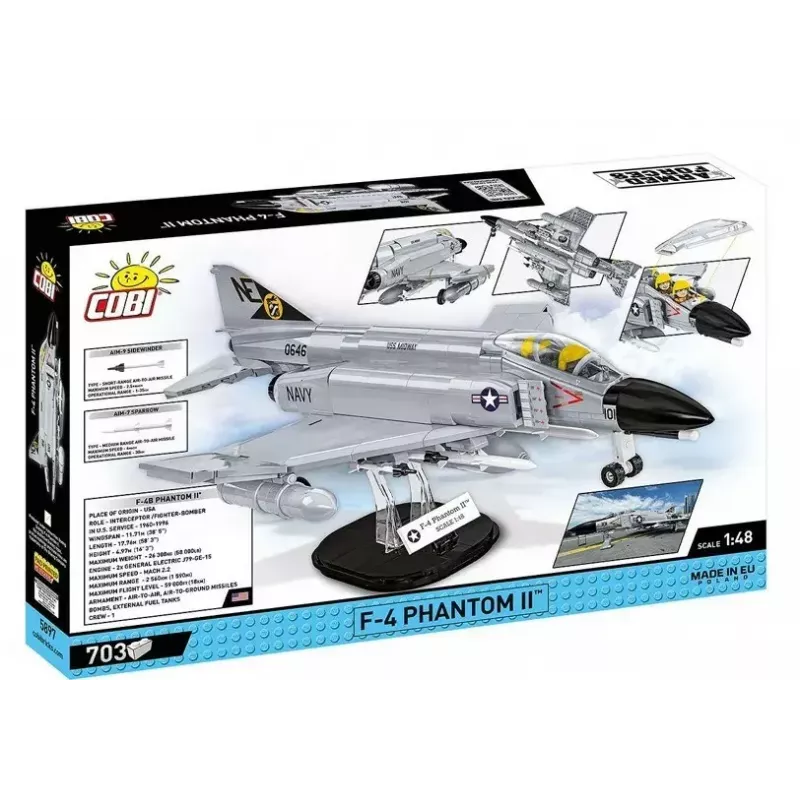 Cobi Blocks Armed Force F-4 Phantom II Modell, 703-teiliger Konstruktionsbausatz