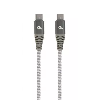 GEMBIRD Premium 100W Typ-C Power Delivery (PD) Lade- & Datenkabel, 1,5m - Grau