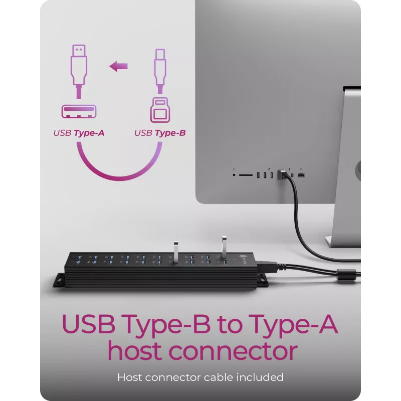 ICY BOX IB-HUB1720-U3 Schwarz