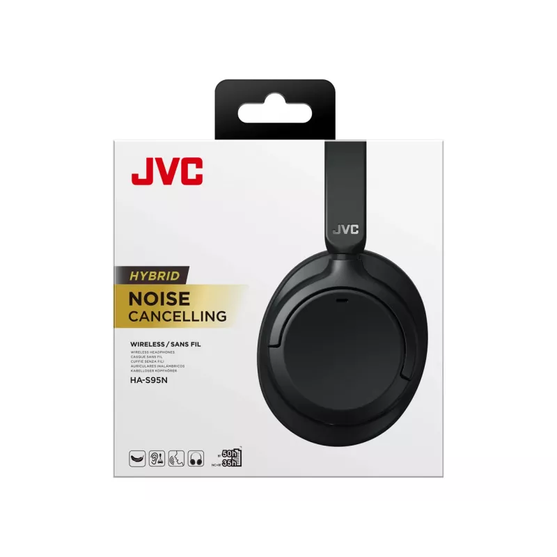 JVC ‎HA-S95N Headset Kabelgebunden & Kabellos Kopfband Anrufe/Musik Bluetooth Schwarz