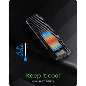 ICY BOX IB-1808MCT-CU31 SSD-Gehäuse Schwarz M.2