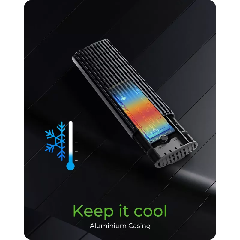 ICY BOX IB-1808MCT-CU31 SSD-Gehäuse Schwarz M.2