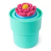 Kinetic Sand, SquishBlossom Blooming Flower, Osternester-Füllungen, enthält 227 g neongelben und pinkfarbenen formbaren Spielsand, Blumentopf und Formen, sensorisches Spielzeug für Kinder