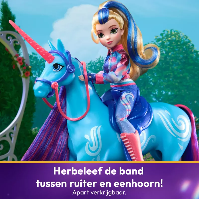 Unicorn Academy, River mit 2 Reitzubehören, 11 inch, kompatibel mit Isabel, Puppen & Einhornspielzeug für Mädchen ab 4 Jahren