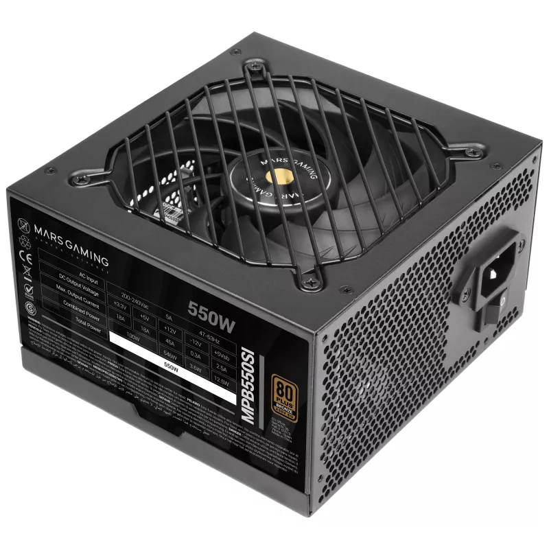 Mars Gaming MPB550SI Netzteil 550 W 24-pin ATX ATX Schwarz