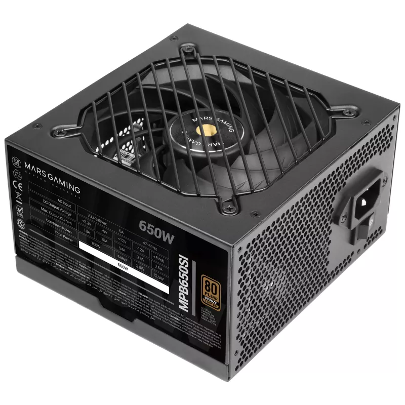 Mars Gaming MPB650SI Netzteil 650 W 24-Pin ATX ATX Schwarz