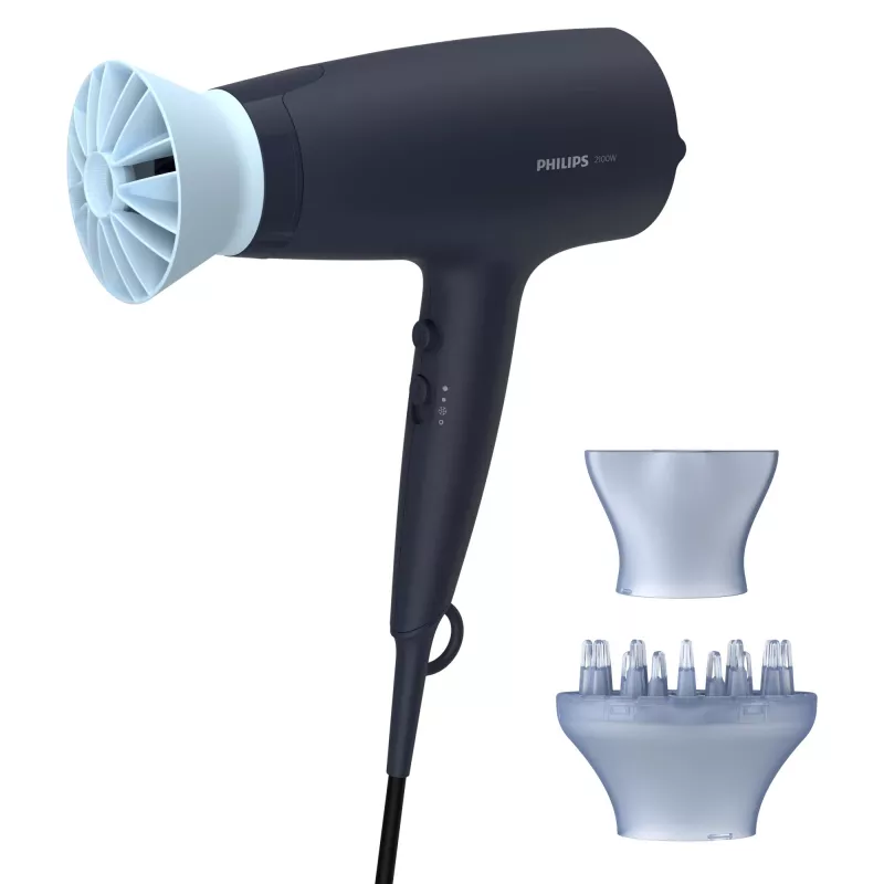 Philips 3000 series 3000 BHD360/20 Haartrockner, DC, Navy, Aufhängeöse, 1,8 m, 2100 W, 220-240 V