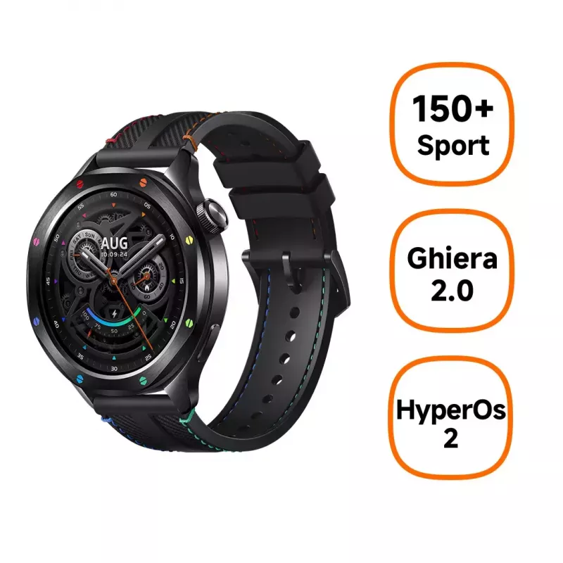 Smartwatch Xiaomi Watch S4 mit 1,43 Zoll AMOLED, 466×466, 486 mAh, Aluminiumgehäuse, Textilarmband, Schwarz Multi